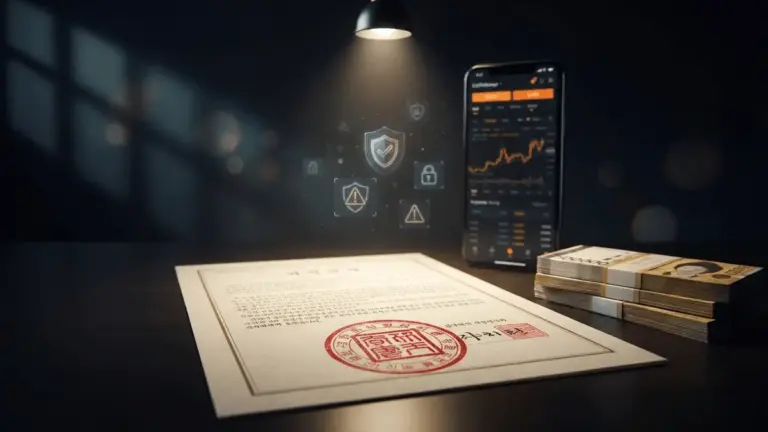 Regulatory document with Korean seal and currency representing South Korea's AML enforcement action