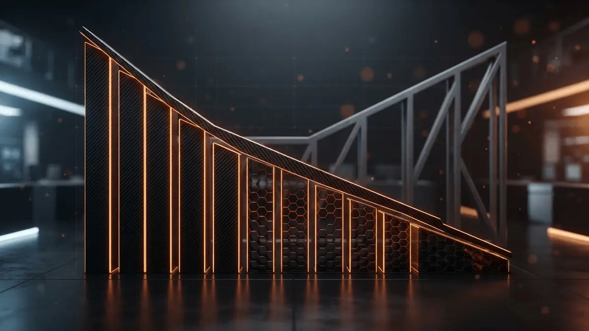 XRP derivatives graph declining with institutional infrastructure rising in dark trading floor environment