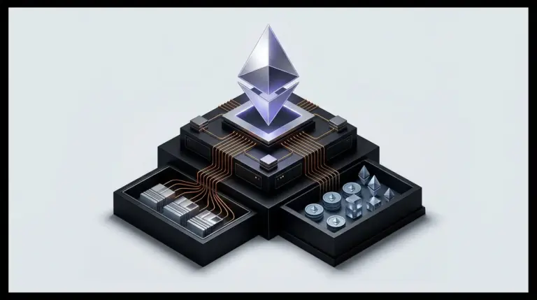 Ethereum staking infrastructure representing Fidelity’s proposed FETH ETF staking plan