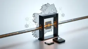 Secure crypto transaction and hardware wallet representing Ireland’s new anti-money-laundering duties