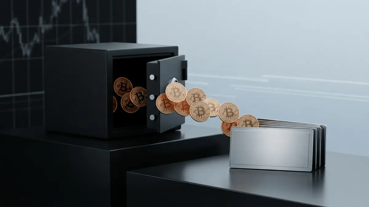 Bitcoin moving from a corporate treasury vault to fund preferred-stock payments