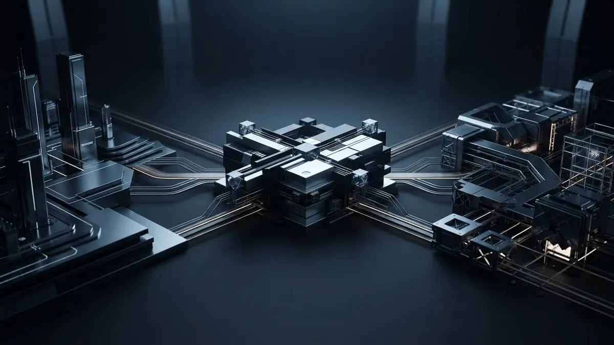 Abstract institutional finance and blockchain settlement network representing Swell 2026 and XRPL development